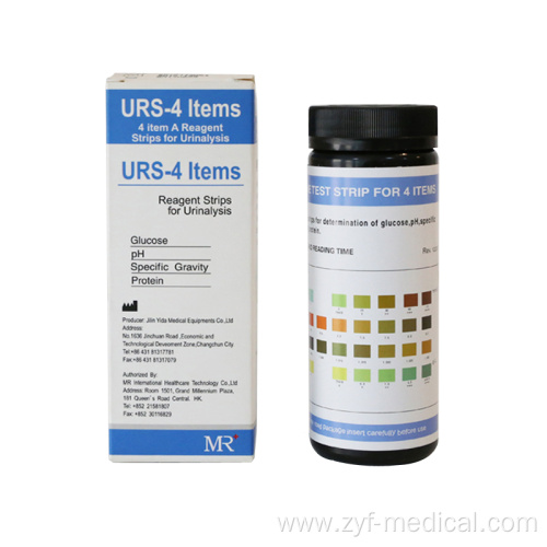 4 Parameter Urine Test Reagent strips for Urinalysis